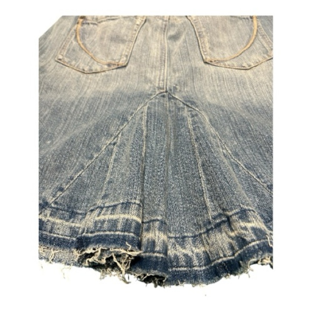 Sister moon Jeans, Blue Distressed Mini Skirt - Picture 4 of 9